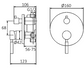 Pavia Wall Diverter Mixer Chrome