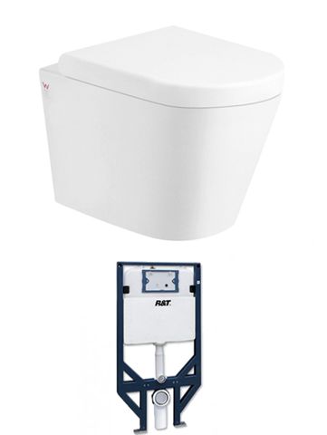 Alzano WH Rimless Pan R&T Cistern Only (Button Order Separately)