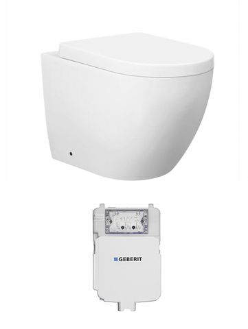 Voghera Wall Face Pan Geberit Concealed Cistern Set (Push Plate Sold Separately)