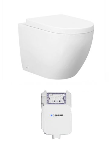 Voghera Toilet Package - WF Pan, Geberit Sigma8 Cistern (Button Sold Separately)
