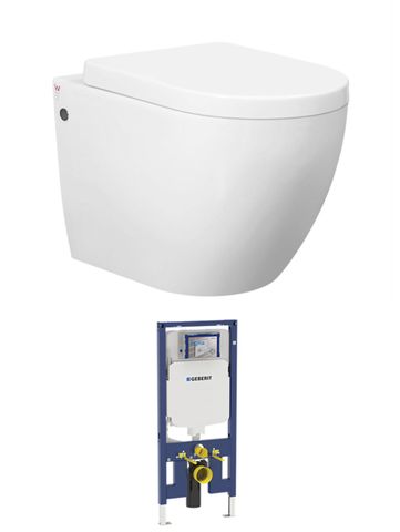 Voghera Wall Hung Pan and Geberit Cistern only (Push Plate Sold Separately)