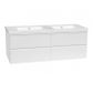 Dover 1200mm Gloss White Wall Hung Vanity Double Bowl