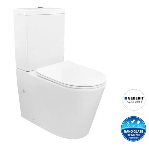 Alzano Rimless Toilet Suite Slim Seat / R&T Cistern