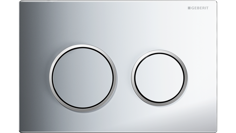 Kappa21 Dual Flush Button Round Chrome With Matt Chrome Trim