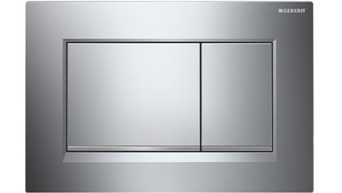 Sigma30 Dual Flush Button Square Matt Chrome With Chrome Trim