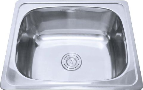 35L Laundry Sink With Side Taphole 555x455x200