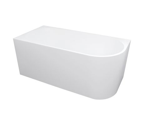 Left Corner 1500x750x580 Gloss White Bathtub NF