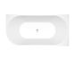 Right Corner 1500x750x580 Gloss White Bathtub NF