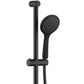 Pavia Black Shower Rail with Round Handheld Shower Piece