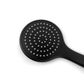 Pavia Black Shower Rail with Round Handheld Shower Piece