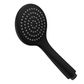 Pavia Black Shower Rail with Round Handheld Shower Piece
