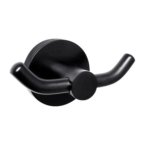 Rondo Black Double Robe Hook