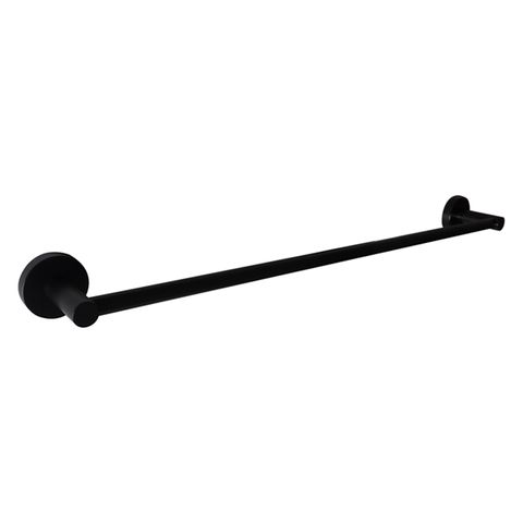 Rondo 750mm Black Single Towel Rail