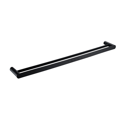 Vetto 600mm Matte Black Double Towel Rail