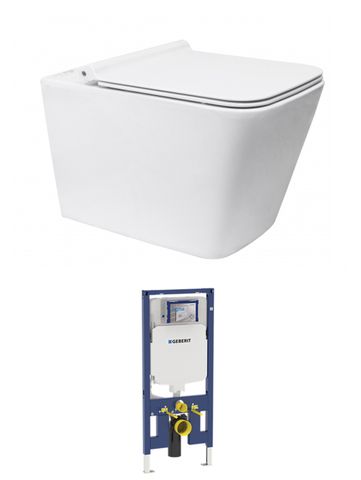 X-Cube Wall Hung Pan and Geberit Cistern (Button Order Separately)