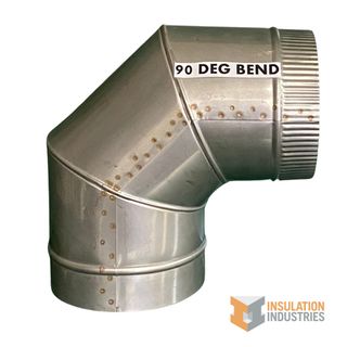 FLUE BEND 90 DEG STAINLESS TO 145MM