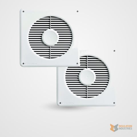Ecofan 24V Subfloor Ventilator - 250mm - White - twin pack
