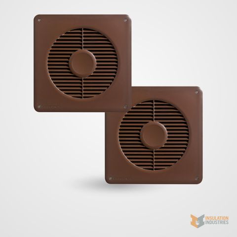 Ecofan 24V Subfloor Ventilator - 250mm - Brown - twin pack