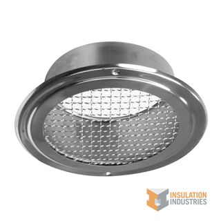 100mm Stainless Steel Eave Vent with Cinder Mesh Insert