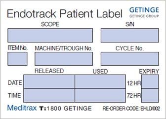 ENDOTRACK PATIENT LABEL MEDITRAX (R500)