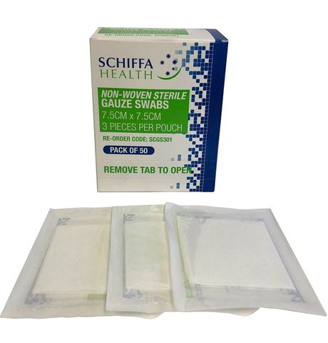 SCHIFFA NON WOVEN SWABS (STERILE) LOW LINT