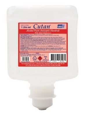 HAND SANITISER ALCOHOL FOAM CUTAN 1L