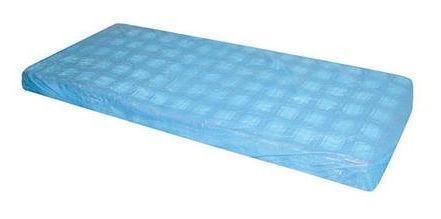 Bed Sheet Plastic Fitted Blue