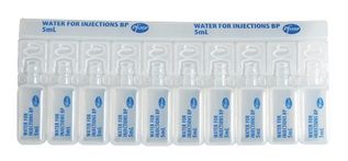 WATER FOR INJECTION 5ML POLYAMP