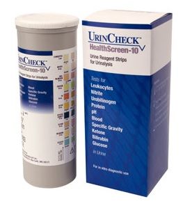 STRIPS TEST URINALYSIS URINCHECK 10