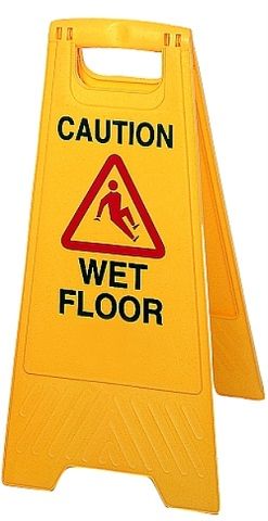 YELLOW WET FLOOR SIGN