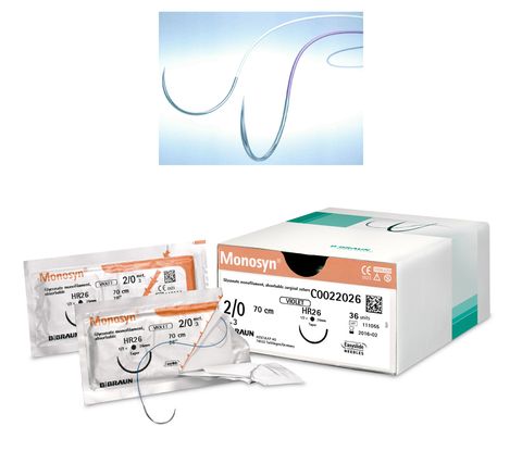 SUTURE MONOSYN 3/0 24MM 70CM UD 3/8C RV