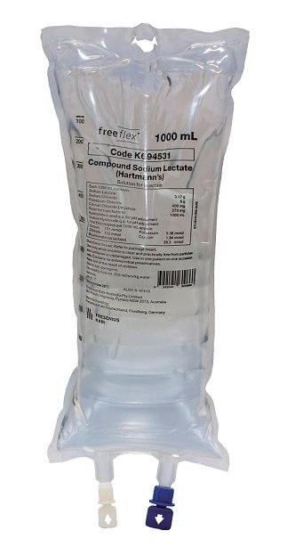 Hartmanns 1000ml Compound Sodium Lactate IV Solution Baxter