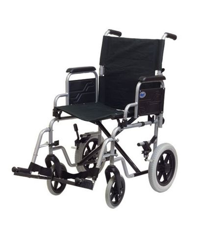 WHEELCHAIR BLACK TRANSIT ATTENDANT 115KG