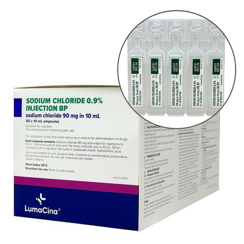 INJECTION SODIUM CHLORIDE 0.9% 10ML P50
