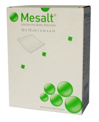 DRESSING SODIUM CHLORIDE MESALT 10x10CM