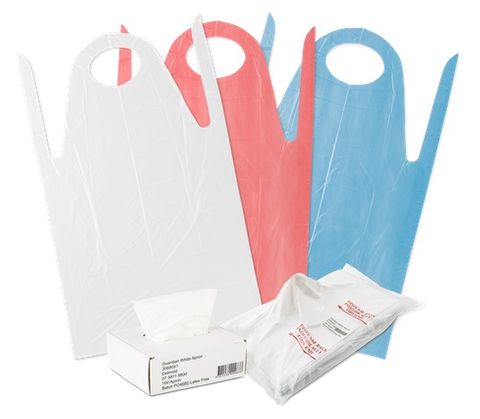 APRONS WHITE PLASTIC 830MM x 1400MM