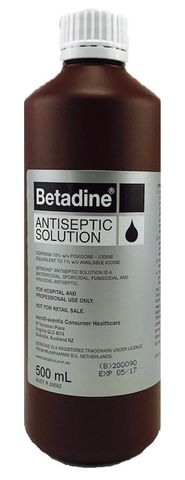 BETADINE ANTISEPTIC SOLUTION 500ML