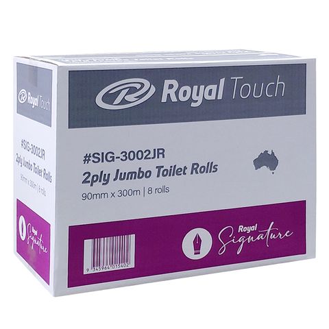 TOILET ROLL JUMBO 90MM x 300M 2PLY