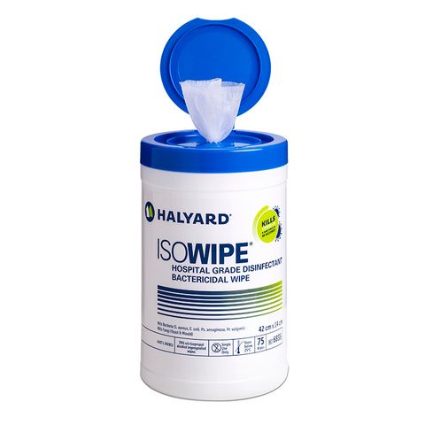 HALYARD ISOWIPE CANISTER 75 WIPES