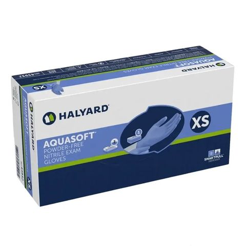 HALYARD AQUASOFT NITRILE GLOVES X-SMALL (BOX OF 300)