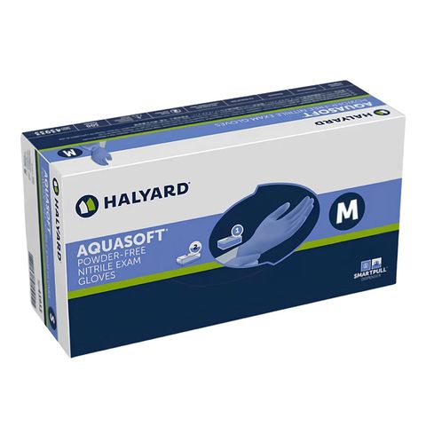 HALYARD AQUASOFT NITRILE GLOVES MEDIUM (BOX OF 300)