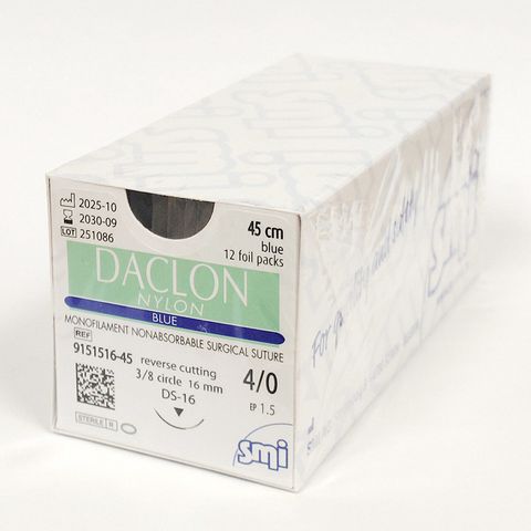 SMI DACLON NYLON SUTURE 45CM