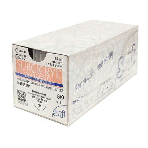 SUTURE EASYPASS 5/0 16MM 50CM UD 3/8C RV