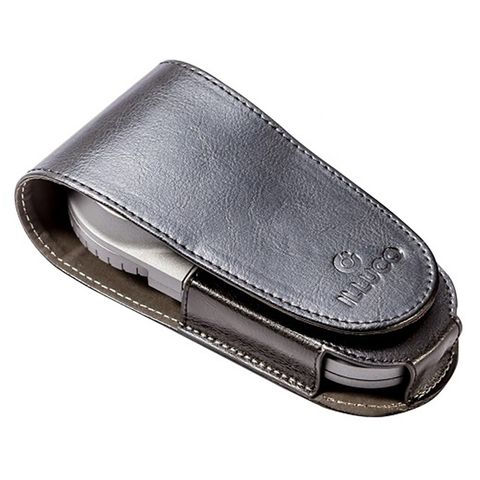 LEATHER POUCH BLACK ILLUCO W/BELT CLIP