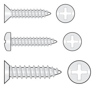 29000 Self-Tapping Screws, Zinc Plated Steel