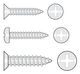 29000 Self-Tapping Screws, Zinc Plated Steel