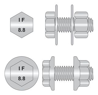 60010 Purlin Bolts, High Tensile, Zinc & Galvanised