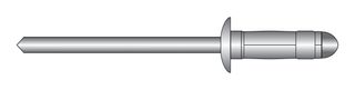 42100 Multi-Grip Aluminium Rivets with Steel Stem - Dome Head