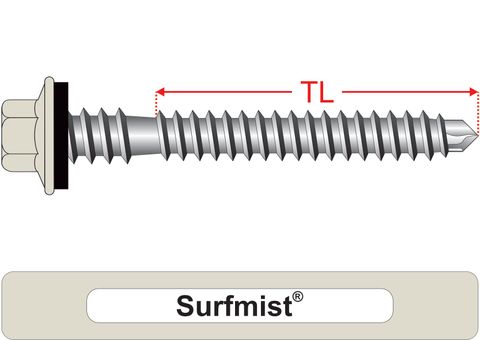 220100.8500 Surfmist® RoofMates® - Crest-Lok™ Roofing Screws