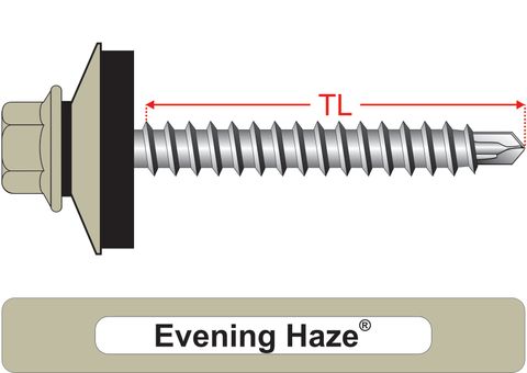 220120.3500 Evening Haze® RoofMates® & 25mm Multi Seal, Roofing Screws